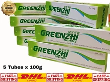 Greenzhi Health Toothgel | Miswak & Lingzhi | Natural Oral Care Gel - 5 x 100g