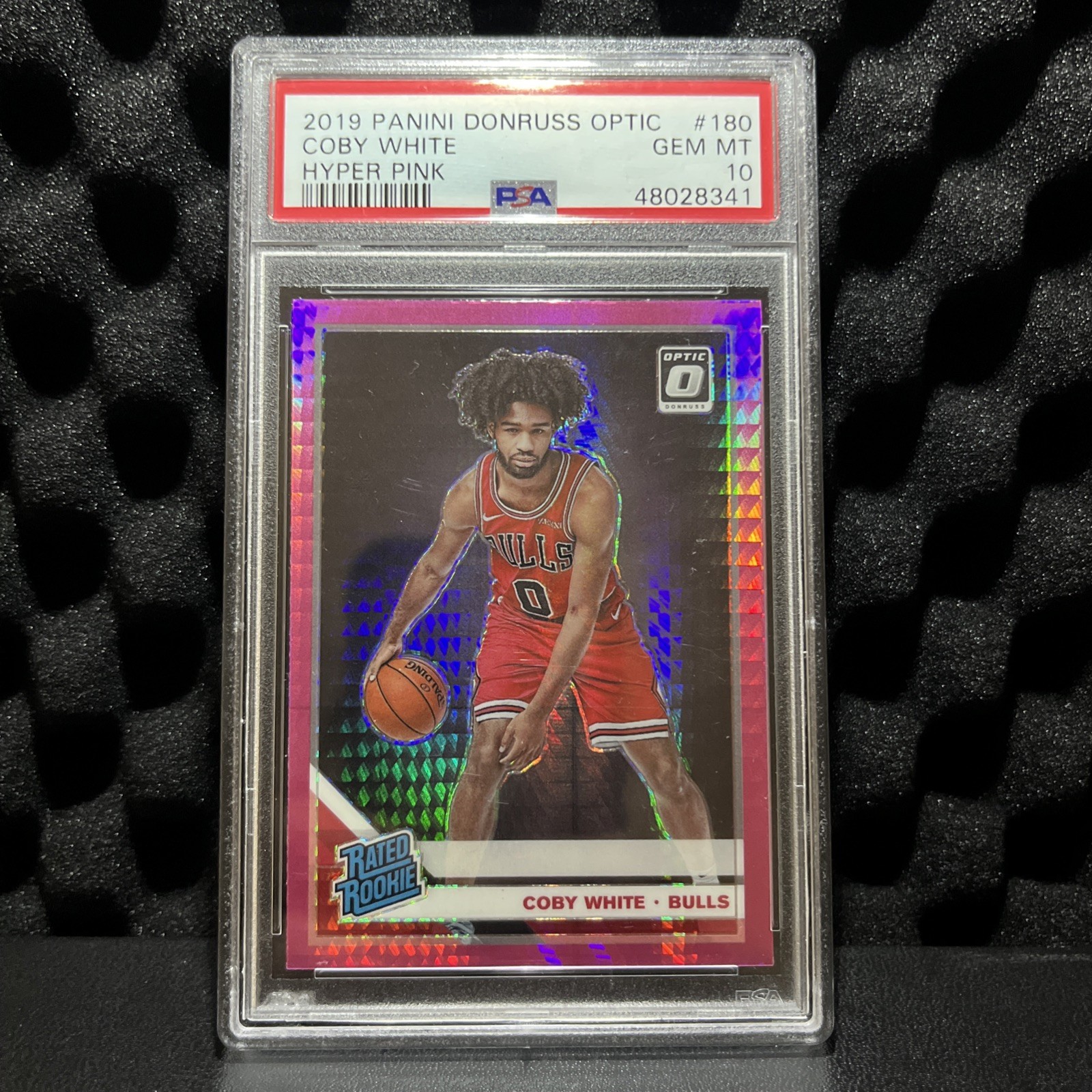 2019-20 Panini Donruss Optic Rated Rookie Coby White #180 Pink Hyper Prizm Bulls