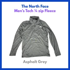 The North Face Men’s Tech Fleece 1/4 Zip Jacket Asphalt Grey Medium B24.4 NWT