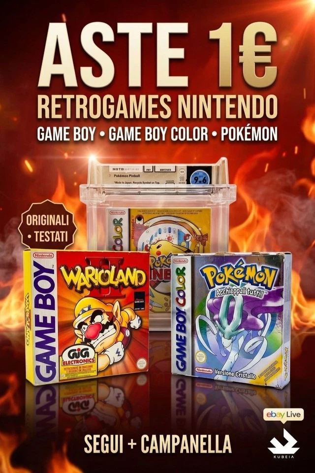 Aste da 1€ Pokémon, Game Boy, Gameboy Color | Originali & Testati