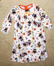 Disney Mickey Minnie Mouse Halloween Toddler Girls Flannel Night Gown Size 2T