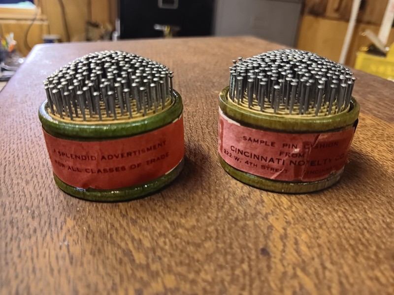 2 Sample Pin Cushion From Cincinnati Novelty Co A Splended Ad For All Trades