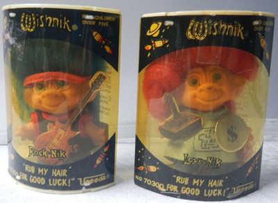 Uneeda Wishnik Trolls Video-Nik & Rock-Nick ''Rub My Hair for Good Luck'' 1982 HK