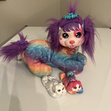 Puppy Surprise Cherry Rainbow Plush Stuffed Animal Dog With 2 Puppies
