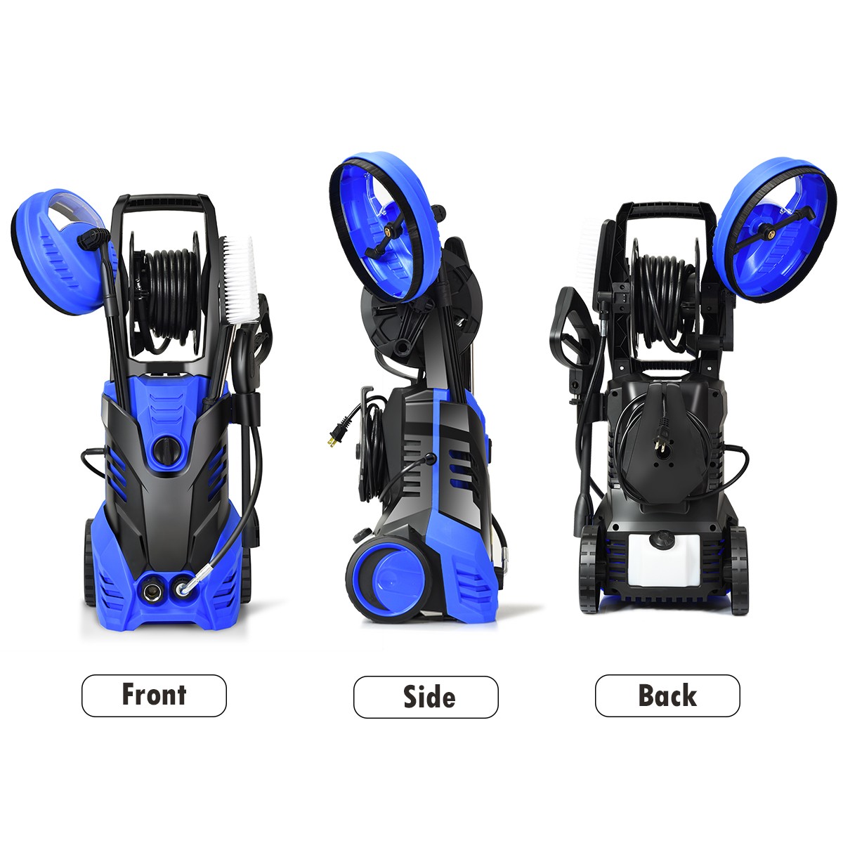 3000PSI Electric High Pressure Washer Machine 2 GPM 2000W Patio Cleaner Blue