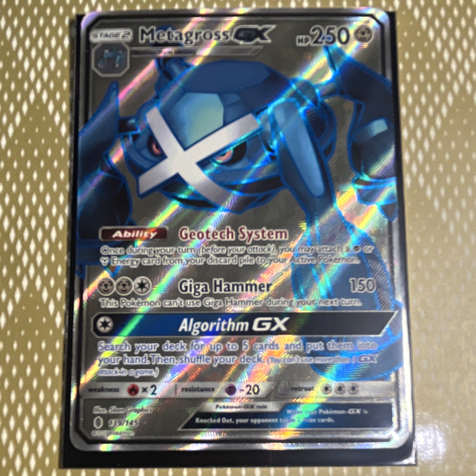 Metagross GX Sm-Guardians Rising Full Art GX Holo Eng 139/145