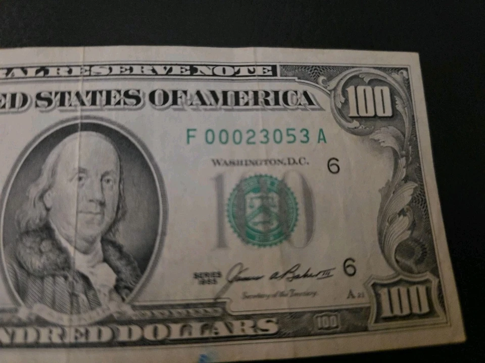 1985 Series 100 Dollar Bill Low Low - Image 4 of 4
