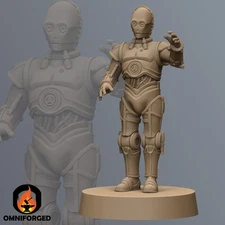 C3PO Protocol Droid works with Star Wars Legion Miniature Mini Figure Proxy