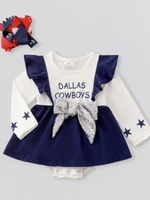 Dallas Cowboys Girls 12-18m Long Sleeve Bodys...