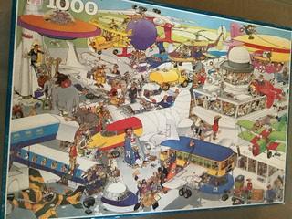 Jan van Haasteren 1000 piece jigsaw 'Busy Airport' complete