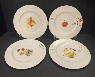 ASA Trattoria Cheese, Onion, Potato & Tomato Salad Plates ~Set of 4 ~READ & LOOK