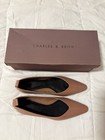 CHARLES & KEITH Women’s Beige Pointed Toe Slip-On Flats Pull Tab US 6 EU 36 — photo 5