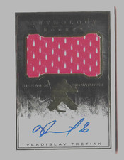 VLADISLAV TRETIAK   2014 PANINI ANTHOLOGY LARGE GAME USED AND AUTO NR.MINT -MINT