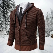 Business Casual Sweater Men Jackets Knitting Zip-up Sweaters Cardigans for Men A