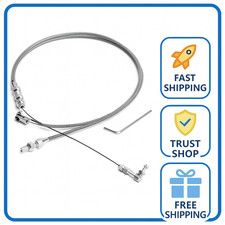 24" Universal Throttle Cable Kit, Stainless Steel Braided, Adjustable