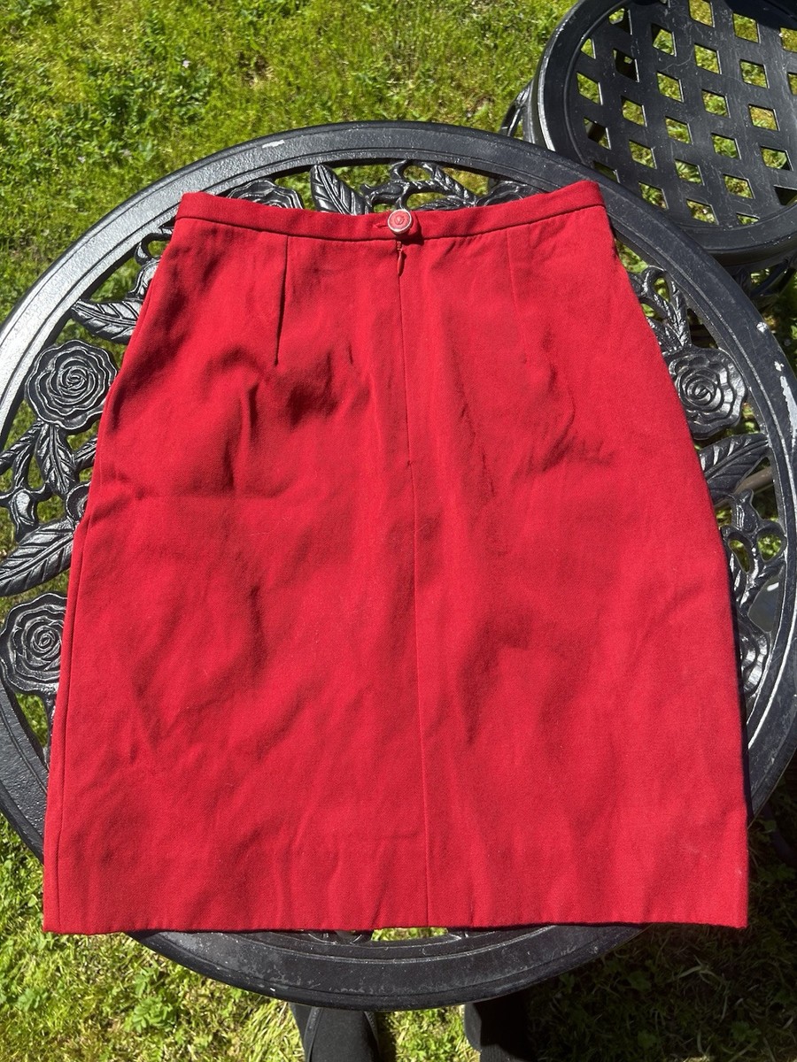 Vintage versus Versace bright red miniskirt with Medusa