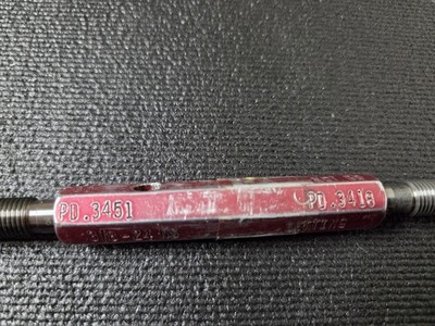 Hanson Whitney 3/8-24 NS SETTING Thread Plug Gage Taperlock GO/NO-GO