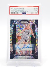 LAURI MARKKANEN 2017-18 PRIZM ROOKIE FAST BREAK AUTO #247 BULLS PSA 9 Q6529