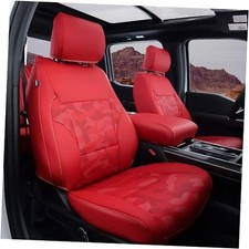 for Ford F150 Seat Covers 2025 2024 2023 2022 2021 2020 2015-2019, Red Camo