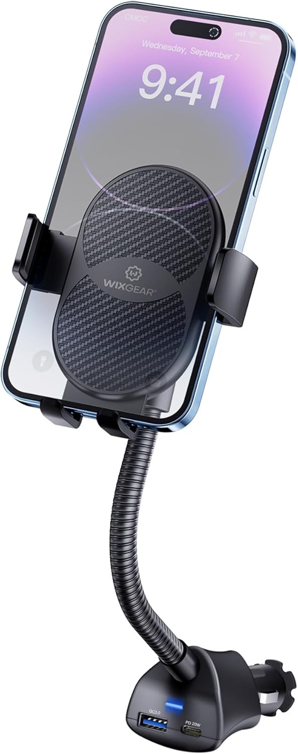 Phone Holder, 360&deg; Rotating Car Mount Cradle With Dual Usb ...