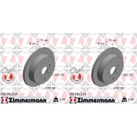 2X Zimmermann Bremsscheiben 309Mm InnenbelÜFtet Hinten Passend FüR Lexus Rx | 59