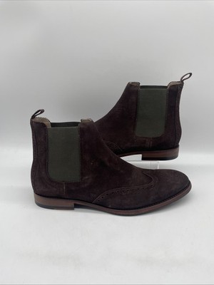 Oliver Sweeney Herren Portrush Dunkelbraun Wildleder Chelsea Boots UK 12 EU 46 Neu ohne Karton
