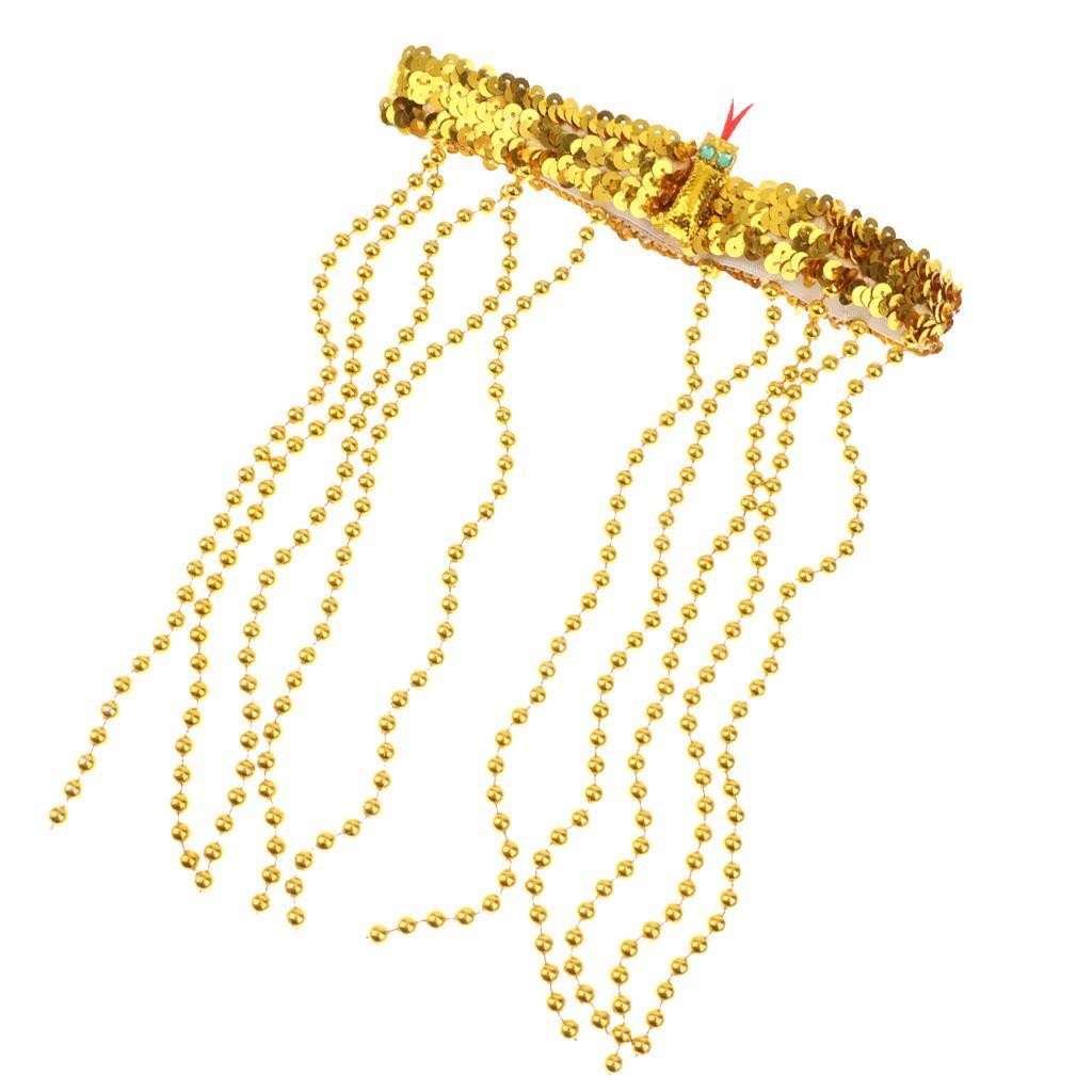 Diadema de perlas egipcia Cleopatra para mujer, bisutería de reina,