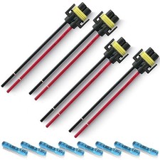 H11 Pigtail Socket H9 H8 880 881 H11 Female Wiring Harness Connector for 4 Pack