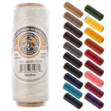 Waxed Thread 3ply Made in USA 500ft 152.4m Spool 0.38mm 0.015in , White