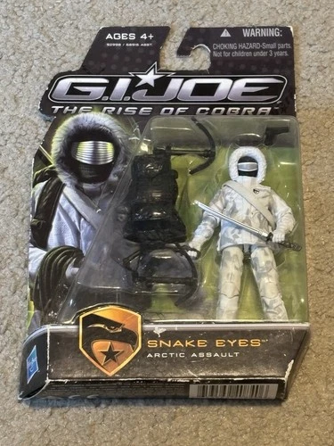 GI Joe The Rise Of Cobra Arctic Assault Snake Eyes 3.75" Action Figure 2009