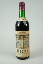AUS SAMMLER NACHLASS - ALTE FLASCHE ROTWEIN - 1964 RUBESCO TORGIANO RISERVA