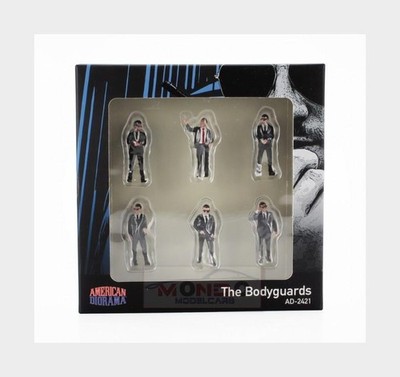1:64 AMERICAN DIORAMA Figures Set 6X The Bodyguards Black AMDI2421 Modellbau