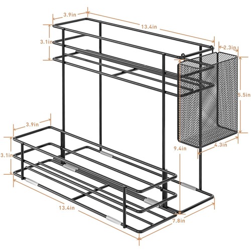 Coffee Syrup Organizer Rack - 8 Bottle Holder Stand for Bar & Station - Picture 6 of 6