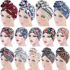 Chemo Head Turban Scarf Head Hat Cancer Wrap Women Bandana Hijab Hair Cap Cover