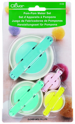 Clover Pompon-Herstellungs-Set in verschiedenen Größen und Farben