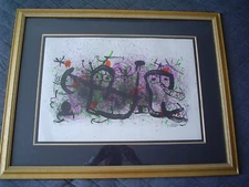 JOAN MIRO Original Lithograph "Ma de Proverbs" - Conservation Framed - Signed