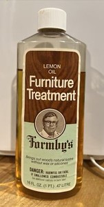 Formby’s Lemon Oil Wood Furniture Treatment 16fl oz  Near Full 1980 Vintage