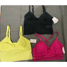 Bralette Bundle Auden Lightly Lined Longline Wireless Bras Size Medium.
