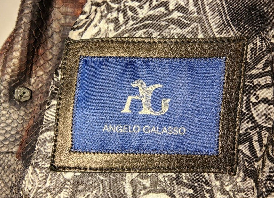 ANGELO GALASSO PYTHON & LAMBSKIN DINNER JACKET SI… - image 10