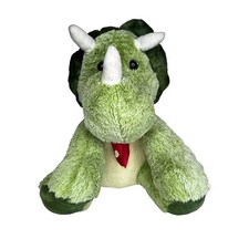 Dan Dee Dinosaur Triceratops Plush Stuffed Animal Toy Bow Hearts Horn READ