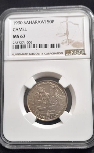 1990 SAHARAWI (WEST AFRICA) 50 pesetas:  NGC MS 67