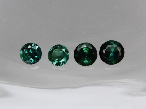 1x 2mm Blue Indicolite & Forest Green Tourmaline Round Loose Natural Gemstone - Picture 43 of 51