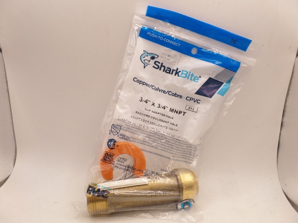 SHARKBITE U3134LFA 3/4 IN. PUSH-TO-CONNECT X MIP BRASS SLIP ADAPTER FITTING