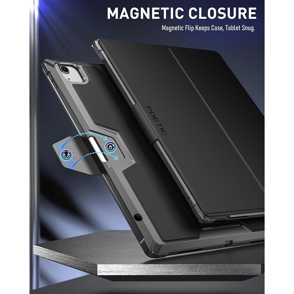 For iPad Air 13 2025/2024 Case iPad Pro 12.9 2022 TripleLayers Smart Cover Black - Image 2 of 4