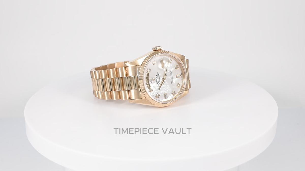 Rolex Day-Date 18238 President 18k Gold 36mm-White MOP Diamond 