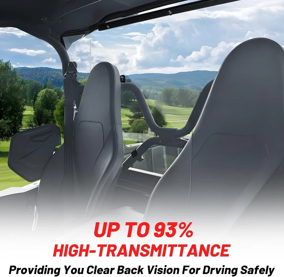 Heavy Duty Rear Windshield PC For Yamaha Wolverine X2/ X2 R-Spec/XTR 2021-2024 Foto 4 de 4