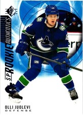 2020-21 UPPER DECK SP AUTHENTIC ROOKIE RC OLLI JUOLEVI #132 $0.99 VALUE BOX