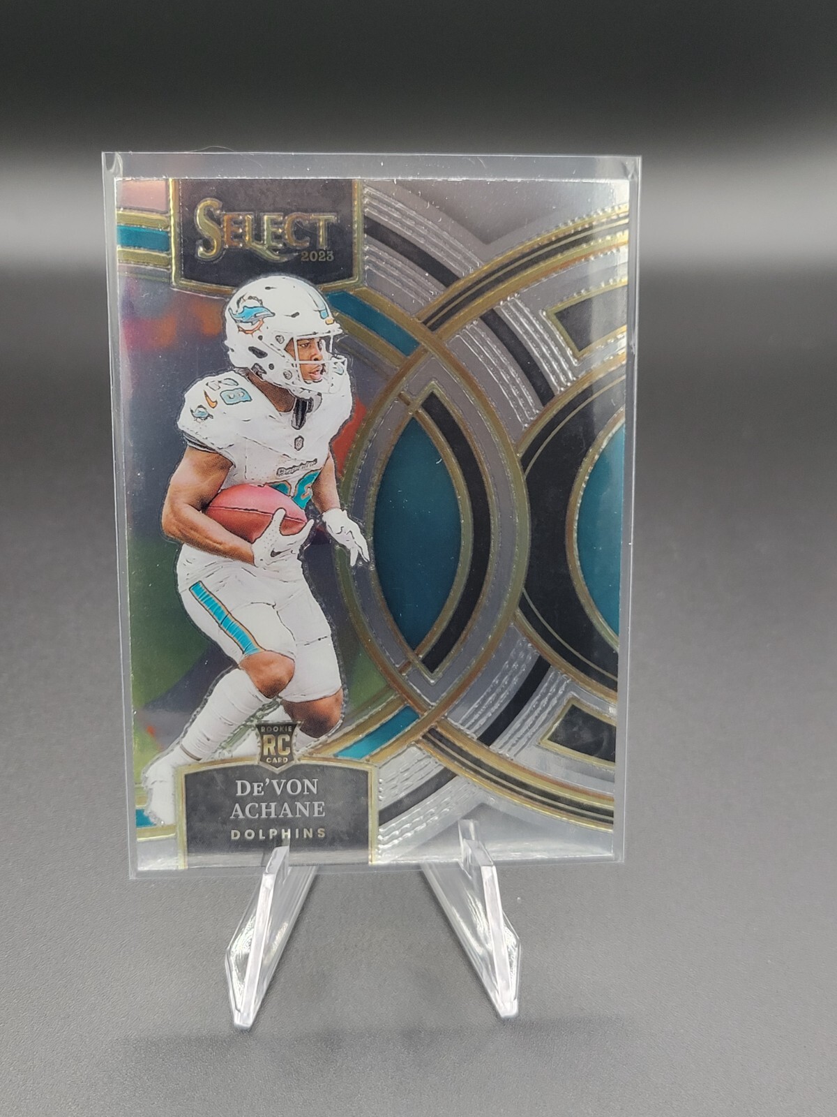 De'Von Achane 2023 Panini - Select Football #176 Premier Base (RC) - Dolphins