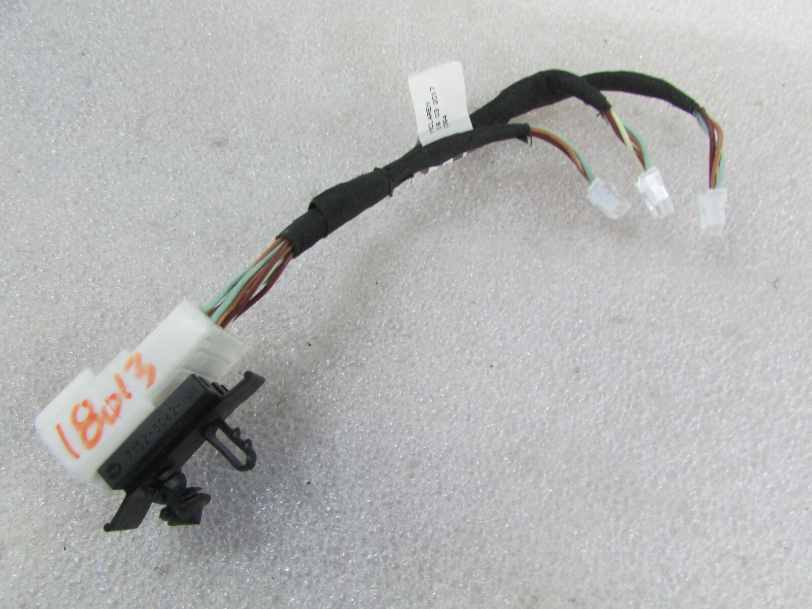 Mclaren 720s, LH, Left Dash Switches Wire Harness, Used, P/N 14M1009CP