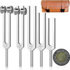 Healing Tuning Fork Set - Chakra Therapy with Activator - 128Hz to 512Hz
